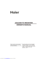 Haier 21FA18-T Owner's Manual
