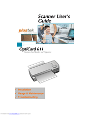 PLUSTEK OPTICARD 611 (BUSINESS CARD) Manual