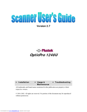 PLUSTEK OPTICPRO 1248U User Manual