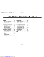 CHEVROLET DURAMAX DIESEL - 2011 Manual