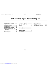 CHEVROLET TAHOE POLICE - 2011 Manual
