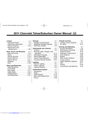 CHEVROLET SUBURBAN - 2011 Owner's Manual