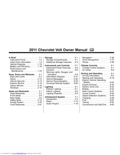 CHEVROLET 2011 Volt Owner's Manual