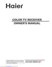 Haier 25FA18-T Owner's Manual