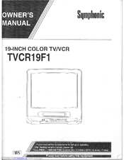 Symphonic TVCR13F1 Owner's Manual