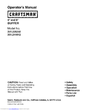 Craftsman 351.226250 Operator's Manual
