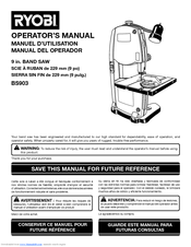 Ryobi BS903 Manuals | ManualsLib