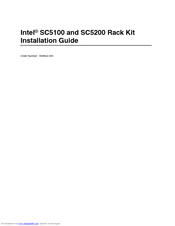 Intel SC5100 - Server Chassis Rack Optimized Hot Swap Redundant Pwr Installation Manual
