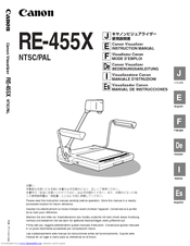 Canon 455X - RE Document Camera Instruction Manual