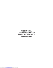 Ryobi CSB142LZK Repair Sheet