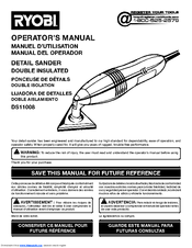Ryobi DS1108 Operator's Manual