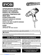 Ryobi HG500QP Operator's Manual