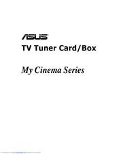 Asus My Cinema-U3000Hybrid User Manual