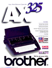 Brother AX-325 Brochure