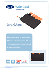 Lacie WriteCard Specifications