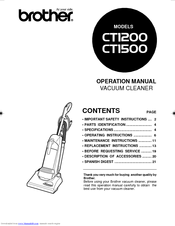 Brother CT-1500 Operation Manual