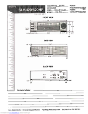 Sony SLV-620HF Dimensions