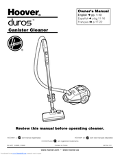 Hoover S3590 - Duros Power Nozzle Canister Vacuum Cleaner Owner's Manual