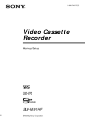 Sony SLV-M91HF - Video Cassette Recorder Setup Instructions