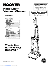 Hoover U2440900W Owner's Manual