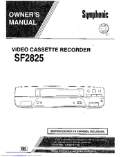 Symphonic SF2825 Owner's Manual