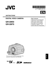 JVC D870U - GR Camcorder - 680 KP Instructions Manual