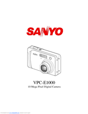 Sanyo VPC-E1000 Instruction Manual