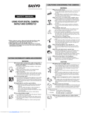 Sanyo VPC-CG6BL Safety Manual