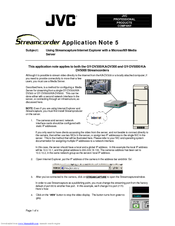 JVC GY-DV5000U - 3-ccd Professional Dv Camcorder Application Note