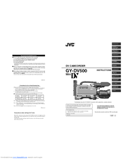 JVC GY-DV500E - Pal Professional Dv Camcorder Instructions Manual