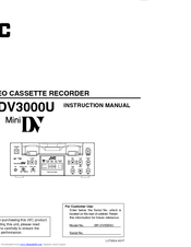 JVC BR-DV3000U - Professional Editing Video Cassete recorder/player Instruction Manual