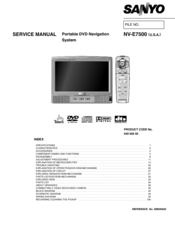 Sanyo NV-E7500 - Navigation System With DVD Player Service Manual