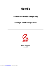 AVIRA ANTIVIR WEBGATE SUITE Installation And Configuration Manual