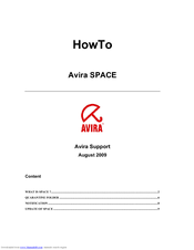 AVIRA SPACE Support Manual