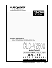 Pioneer BARCODE CLD-V2600 Programmer's Reference Manual