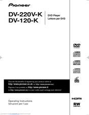 Pioneer DV-120 Operating Instructions Manual