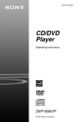 Sony DVP-NS67PB Operating Instructions Manual