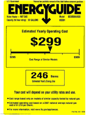 GE GG30S06AVG Energy Manual