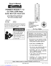 Kenmore 33125 - Power Miser 12 Owner's Manual