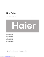 Haier Silver Walrus FCD-HM40GI(E) Operation Instruction Manual