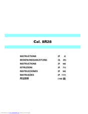 Seiko Cal. 6S28 Instructions Manual