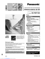 Panasonic SAPM71SD - MINI HES W/CD PLAYER Instrucciones De Funcionamiento
