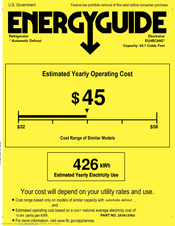 Electrolux EI24BC65GS - 24 Inch Beverage Center Energy Manual