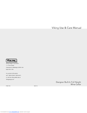 Viking DDWB301CRSS Use And Care Manual