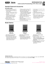 Viking Designer DUWC1441CRSS Dimensions And Installation Information