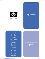 HP 175X - JetDirect Print Server Administrator's Manual