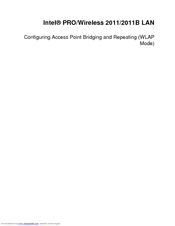 Intel 2011B - PRO/Wireless LAN Enterprise Access Point Configuration Manual