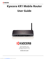 Kyocera KR1 - Mobile Router Wireless User Manual