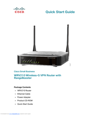 Cisco WRV210 - Wireless-G VPN Router Quick Start Manual