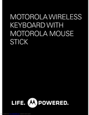 Motorola Wireless Keyboard with Mouse Stick Getting Started Manual
